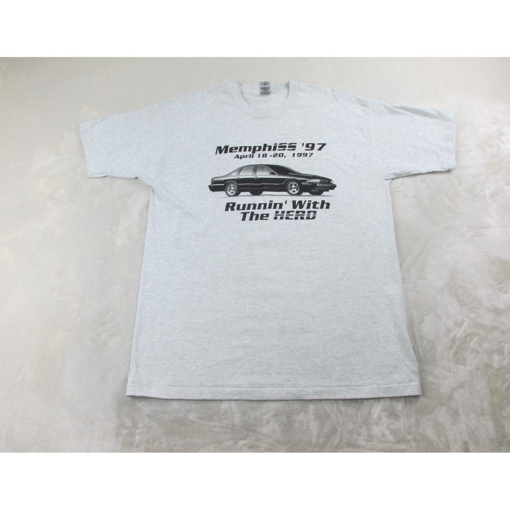 VINTAGE Fruit Of The Loom Shirt Mens Extra Large Gray Imapala The Herd 1997*